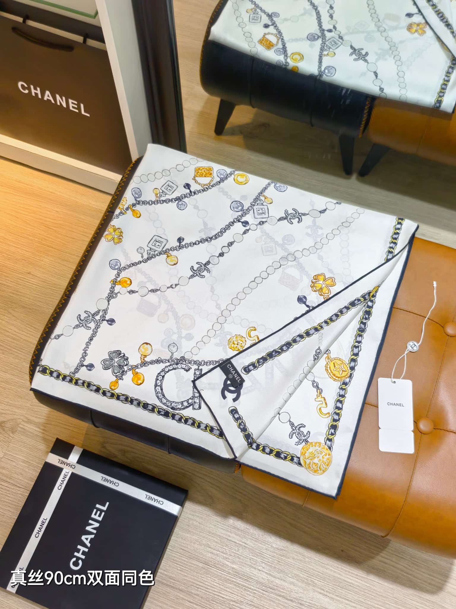 Chanel Jewelry Print Scarf
