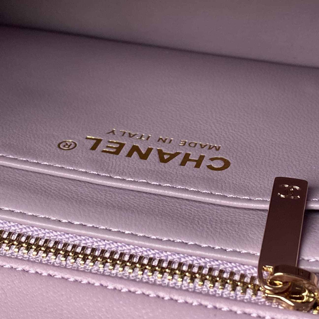 Chanel Mini Classic Flap Bag Lambskin & Gold-Tone Metal AS5758 Light Purple High