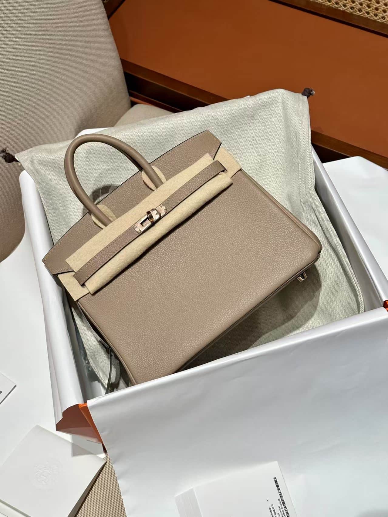 Hermes Birkin 25/30/35cm Bag Togo Leather Rose Gold Metal WAX High Customizing Style