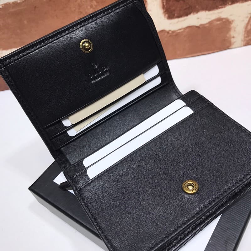 GG Marmont card case wallet black 466492 High