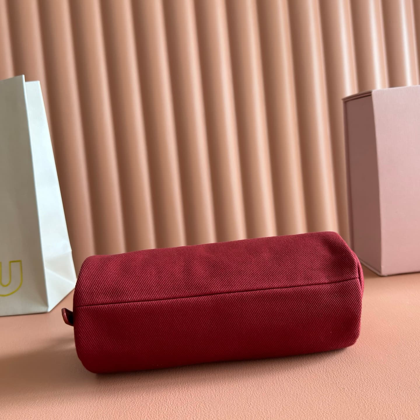 Miu Miu Gabardine pouch Cherry/Baltic Blue 5NE853 TOP