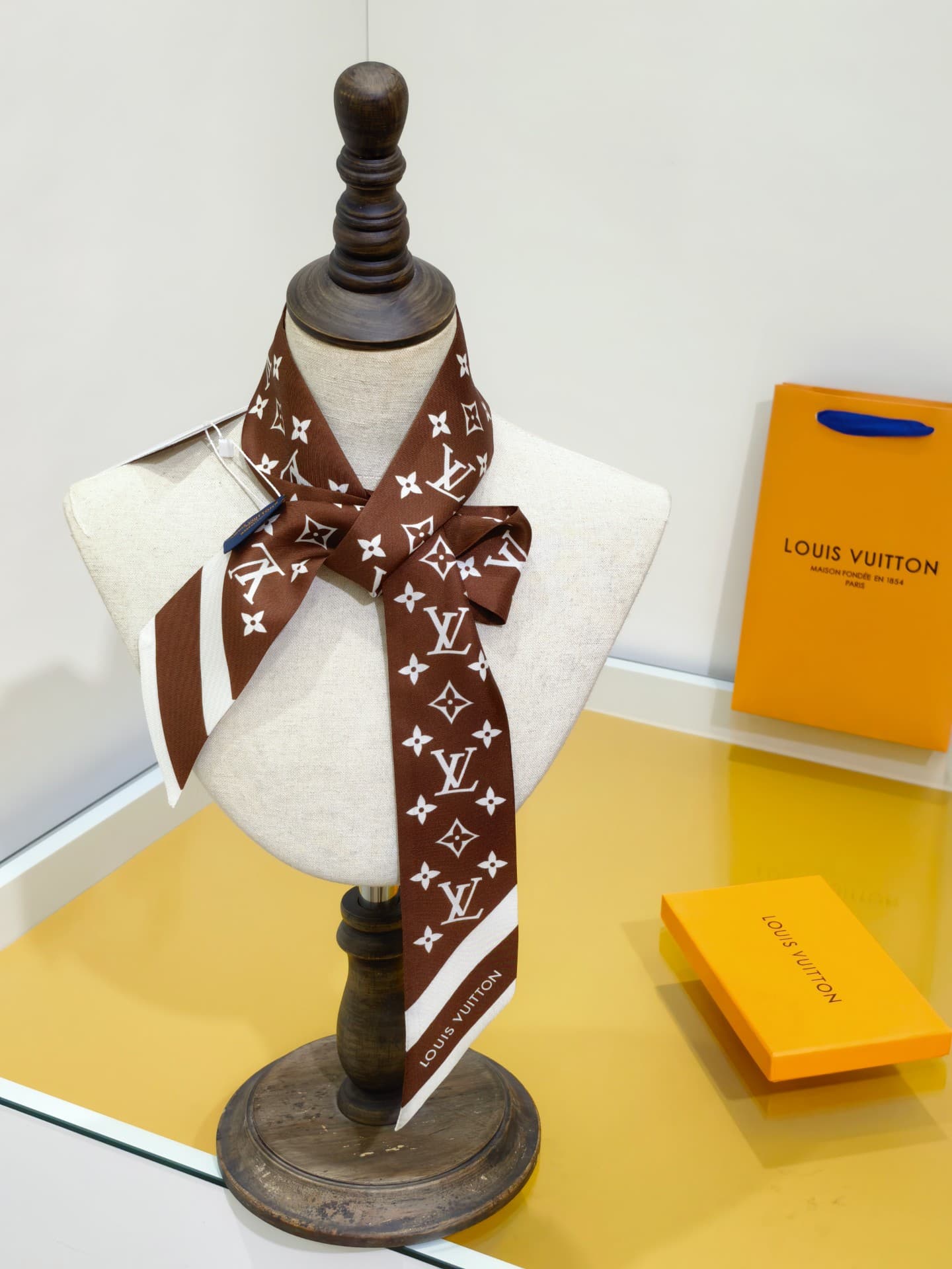 Louis Vuitton Monogram Silhouette BB Bandeau Silk Twilly