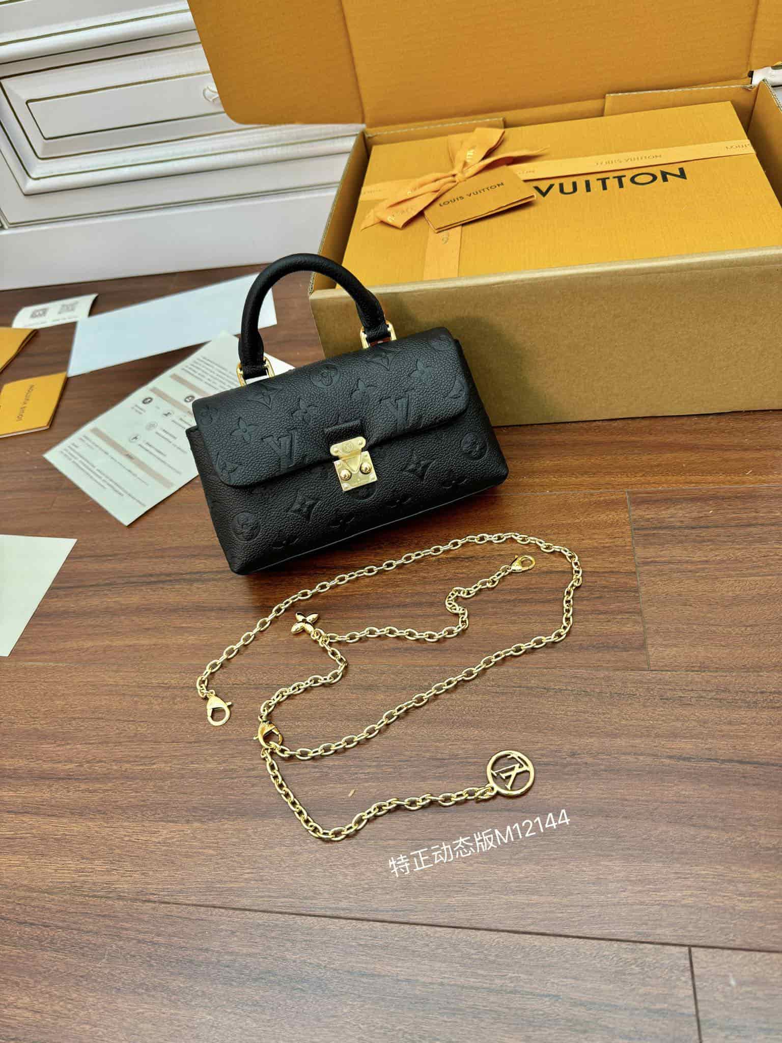 Louis Vuitton Madeleine Nano Embossed, grained cowhide leather M12144 Top