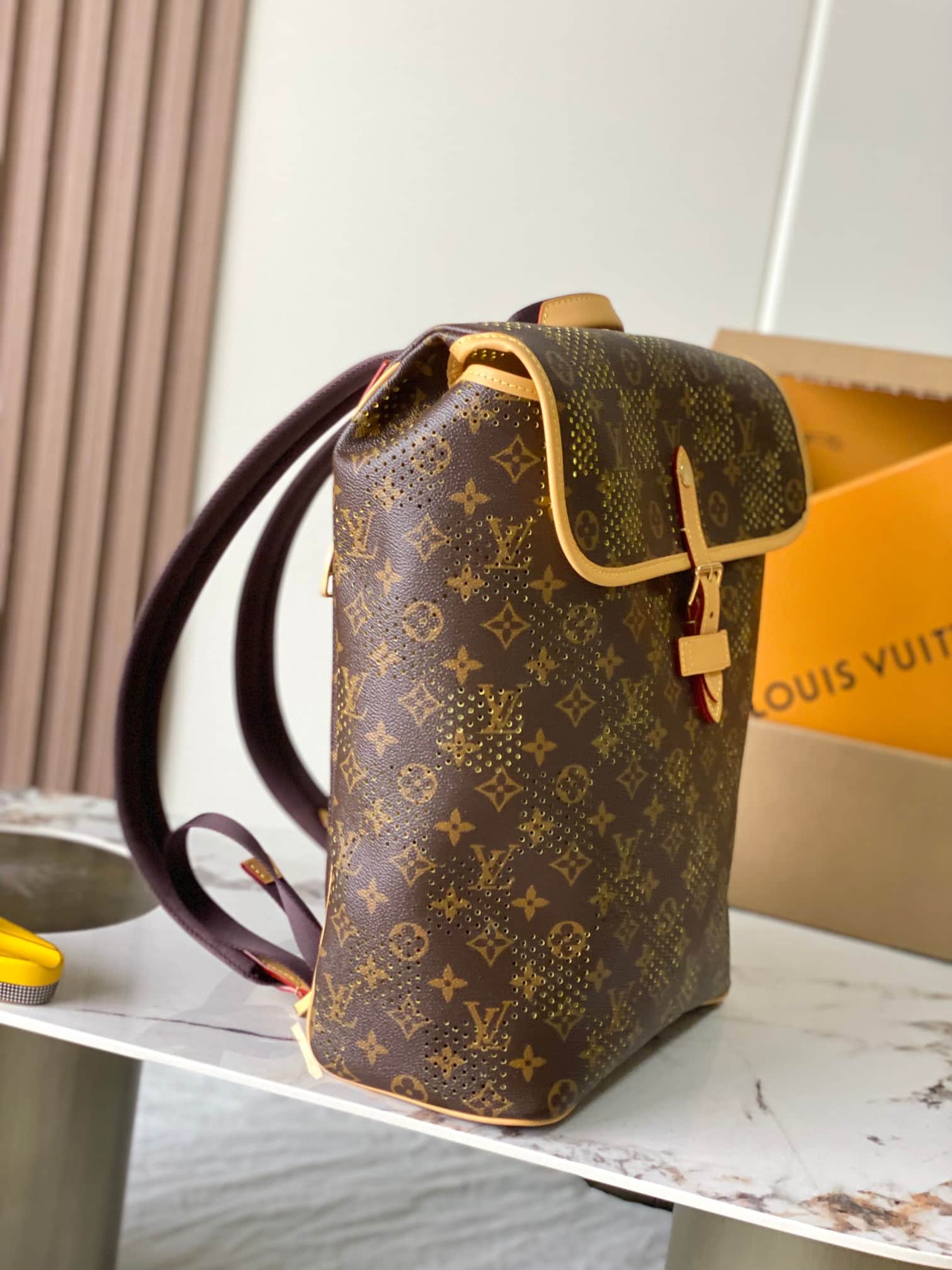Louis Vuitton Flaneur Backpack Monogram/Yellow Grid coated canvas M29295 TOP
