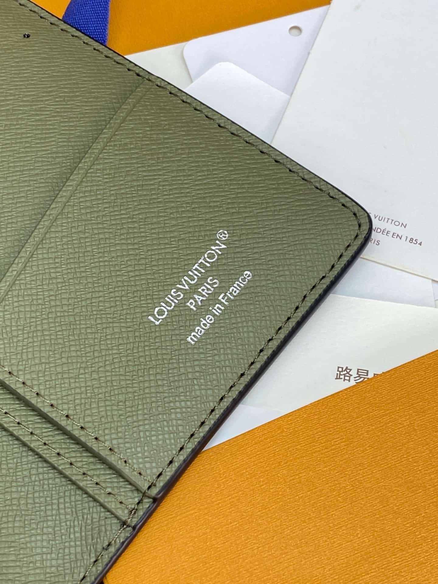 Louis Vuitton Brazza Wallet Khaki Green Monogram Eclipse coated canvas M28815 High