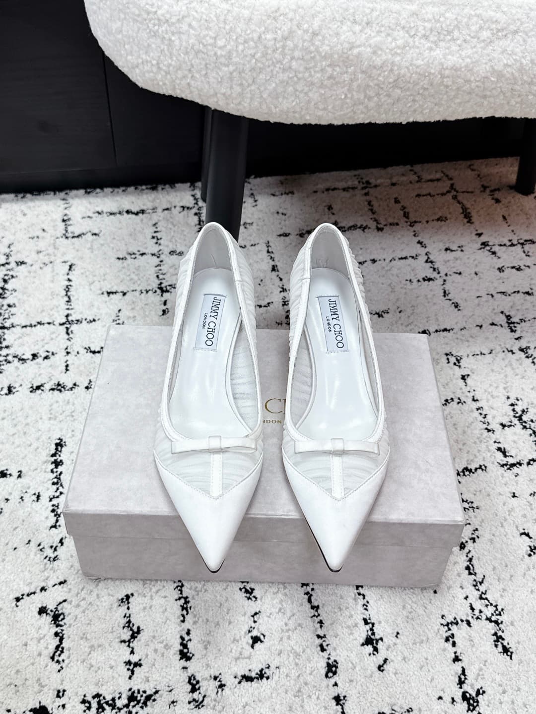 Jimmy Choo Love Mesh Tulle Pumps