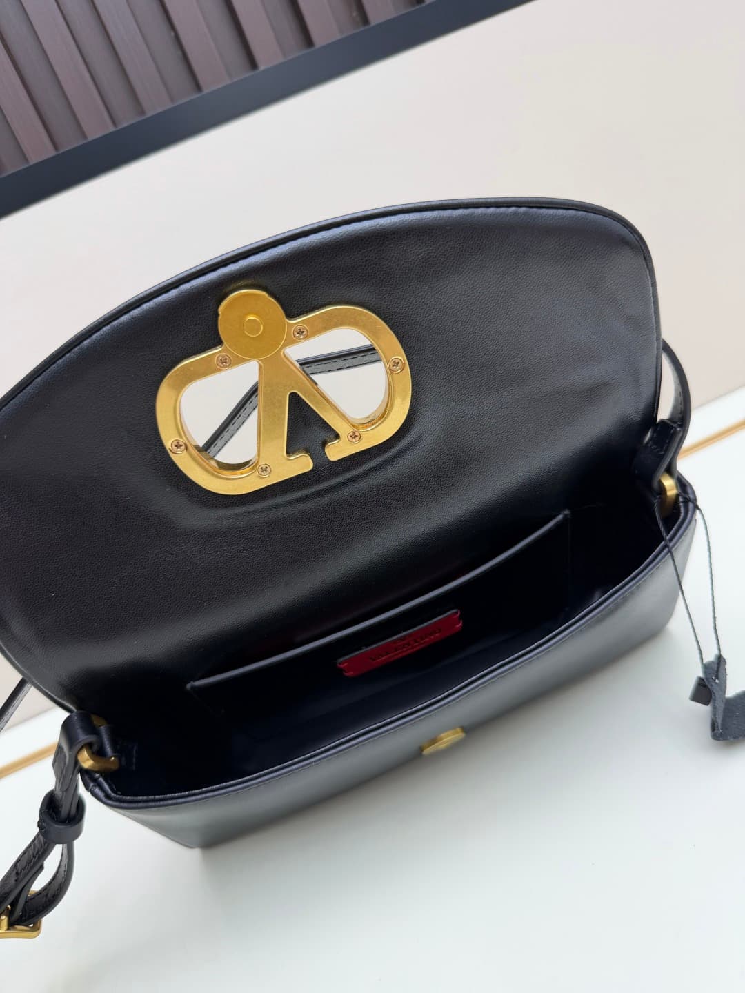 Valentino Garavani Devain Small Nappa Shoulder Bag Black High