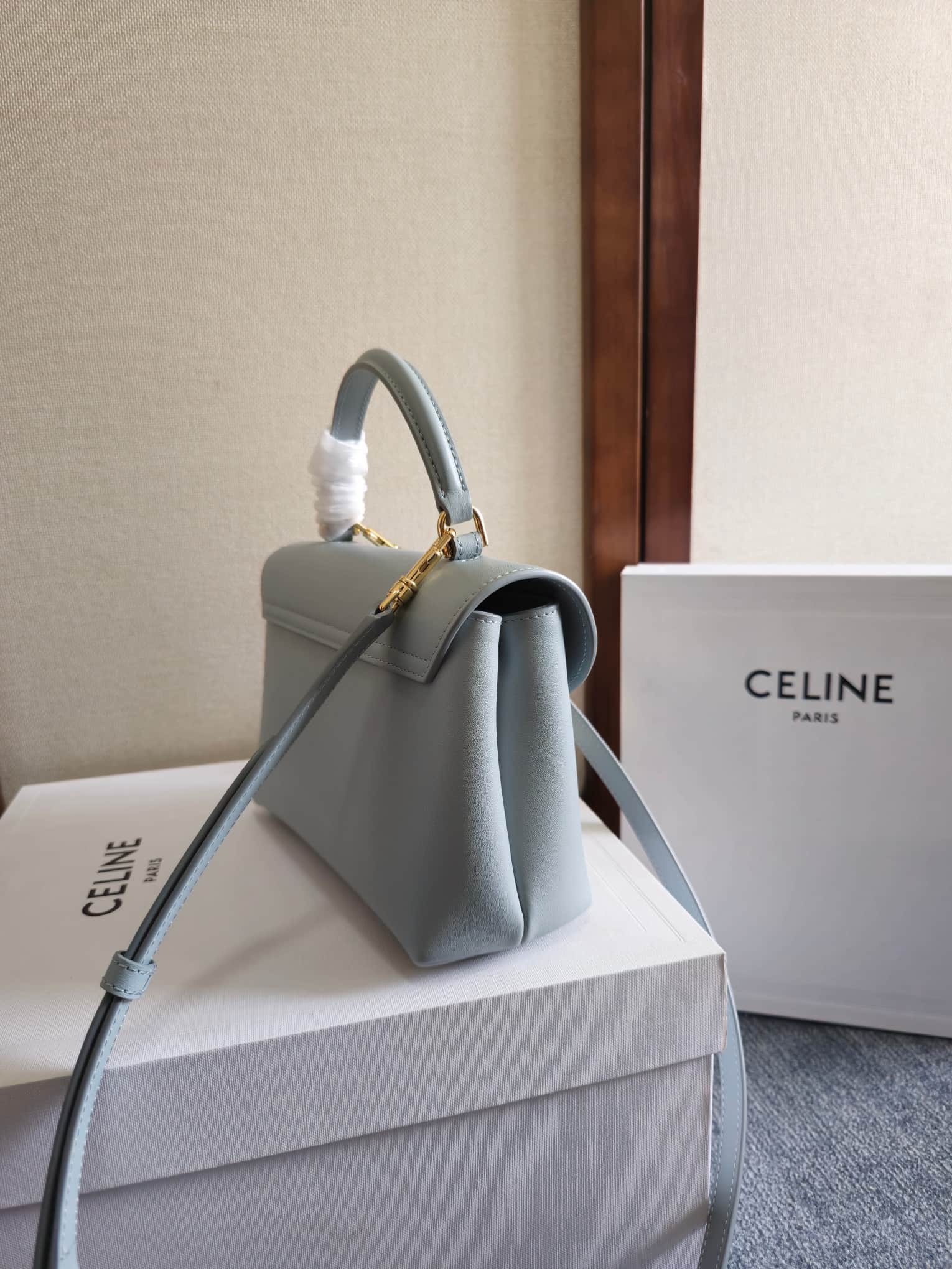 Celine Mini Nino bag in Blue Supple Calfskin High