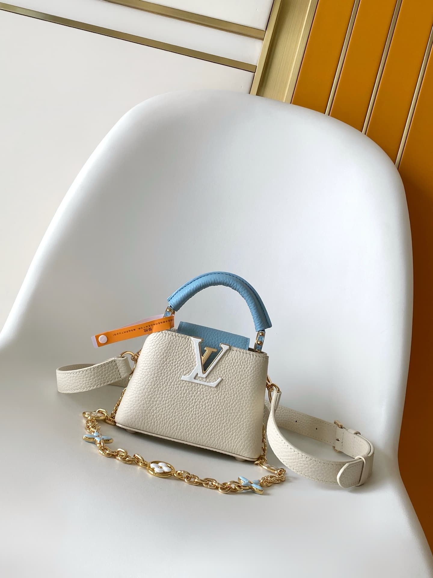Louis Vuitton Capucines Mini Quartz/Washed Blue/Snow Taurillon leather M2A443 TOP