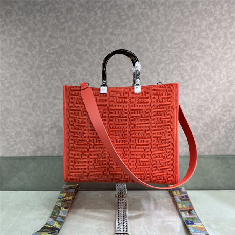 MEDIUM Fendi SUNSHINE Fendace Printed leather shopper High