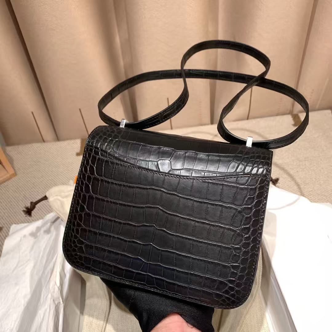 Hermes Constance 18/24cm Crocodile Leather Bag WAX High  Customizing Style