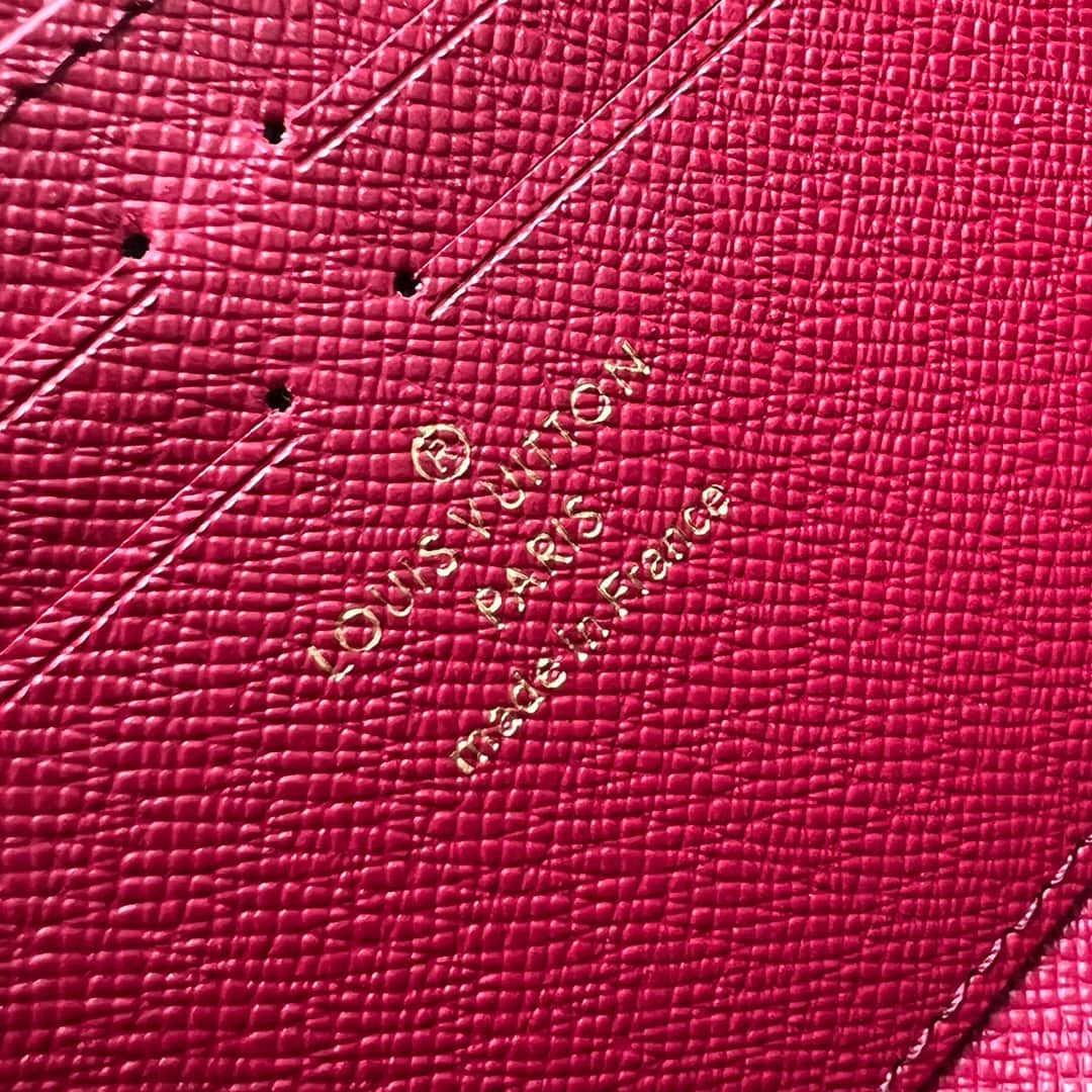 Louis Vuitton CLÉMENCE WALLET Monogram Wine-Lining M60742 High