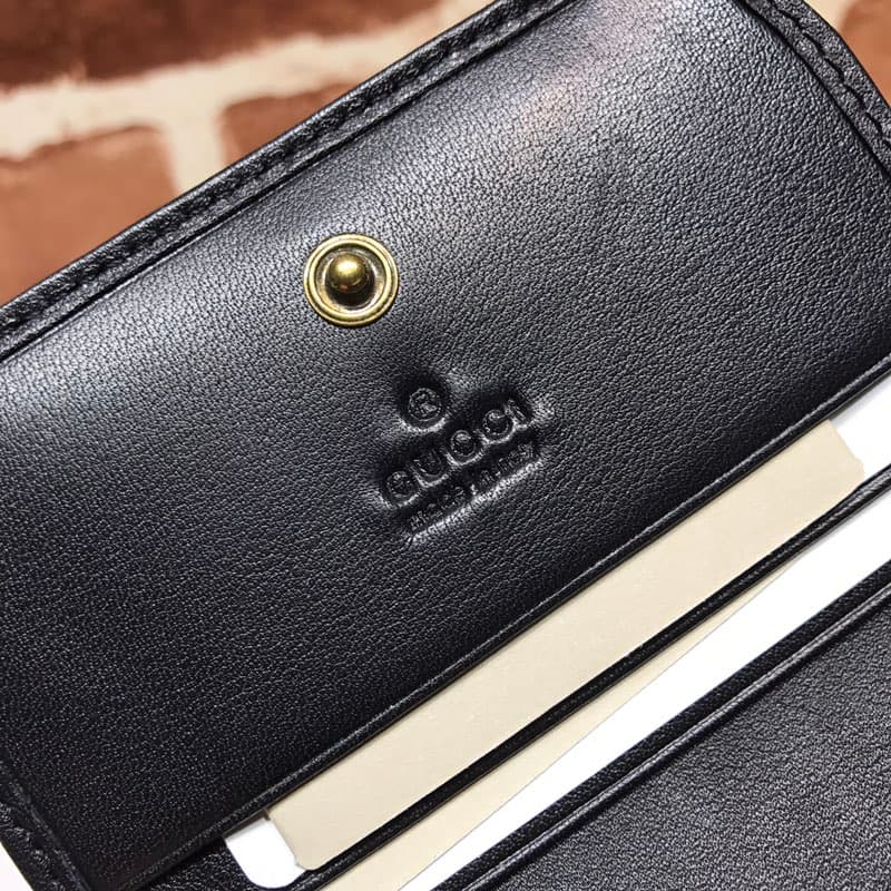 GG Marmont card case wallet black 466492 High