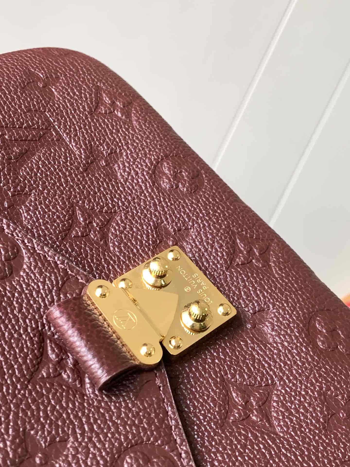 Louis Vuitton POCHETTE METIS Bag Monogram Empreinte Burgundy M46613 High