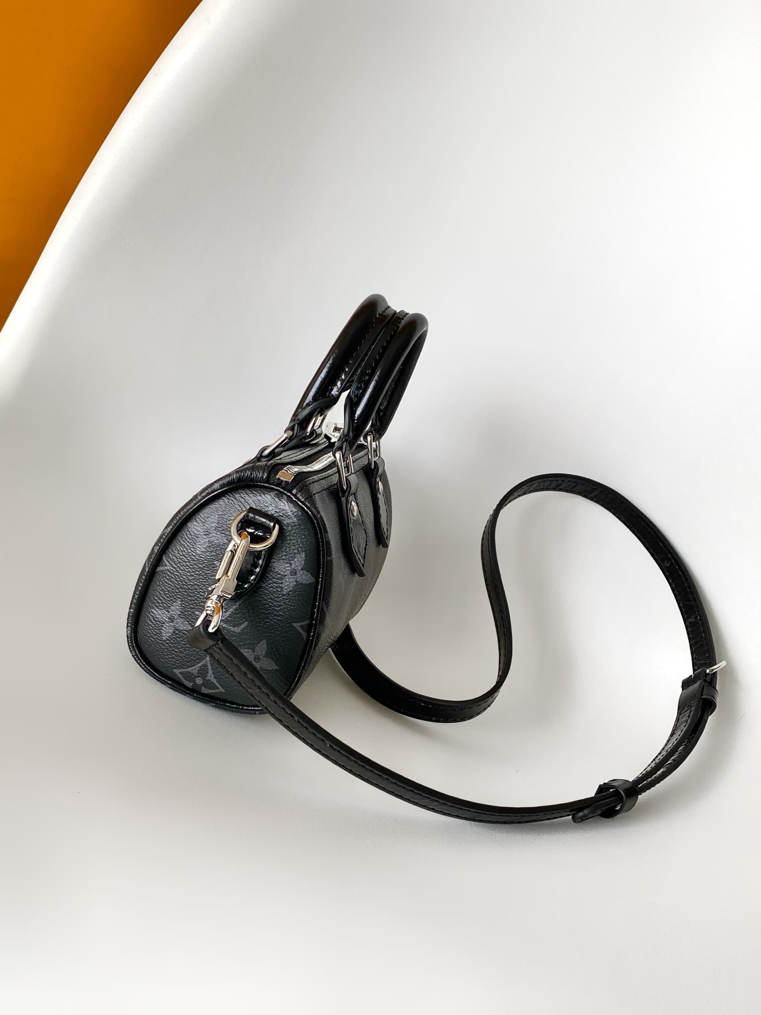 Louis Vuitton Nano Speedy Monogram Eclipse M26573 Black High