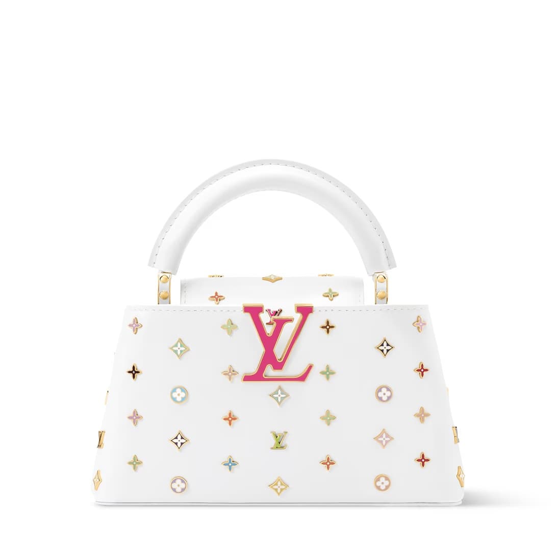 Louis Vuitton x TM Capucines East-West Mini Snow Cowhide leather M27636 TOP