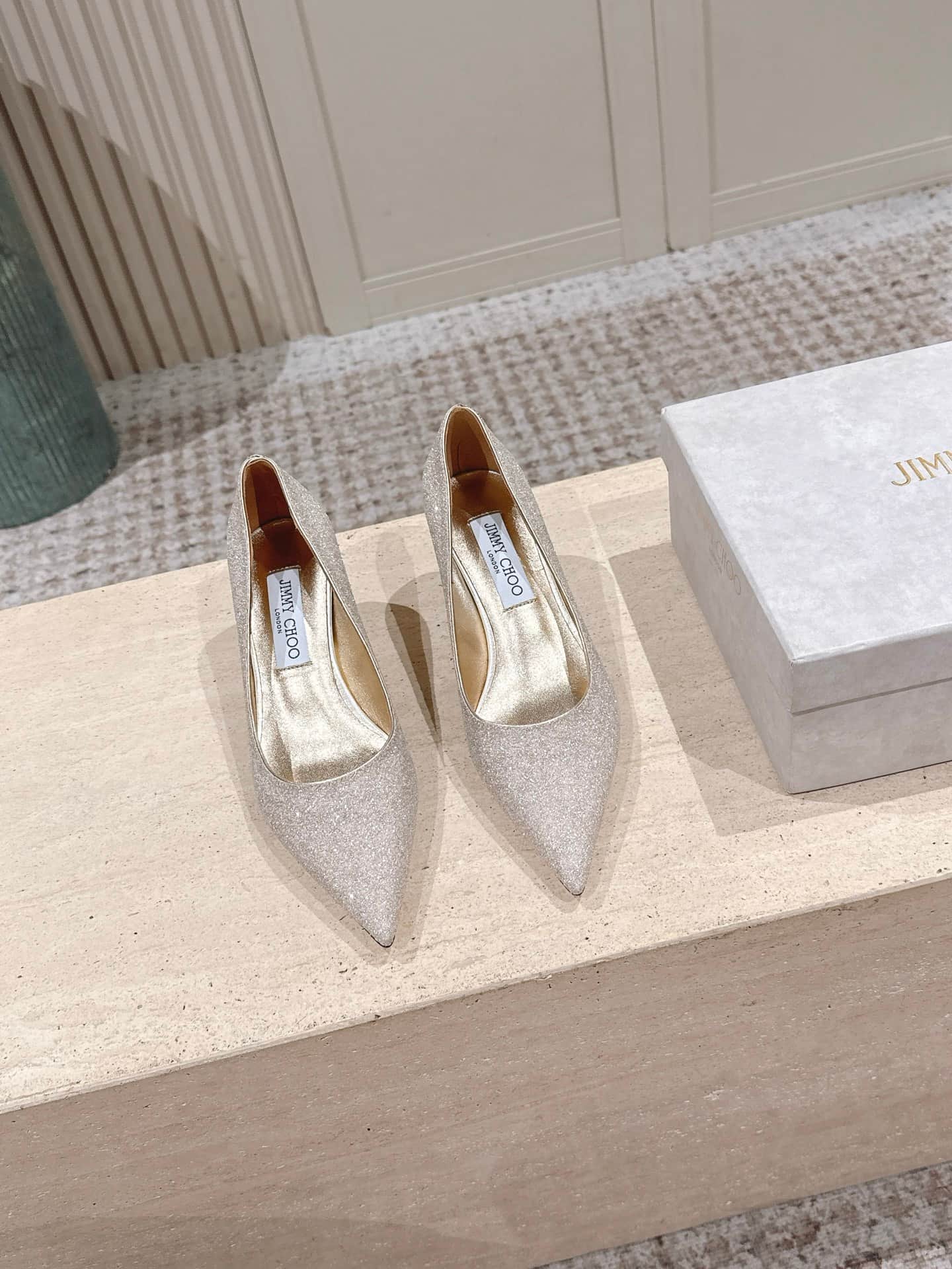 Jimmy Choo Glitter Glitter Accents Pumps