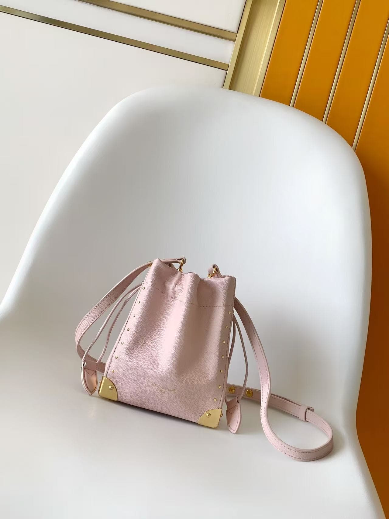 Louis Vuitton Nano Noé Trunk Rose Petal Calfskin leather M2A067 High