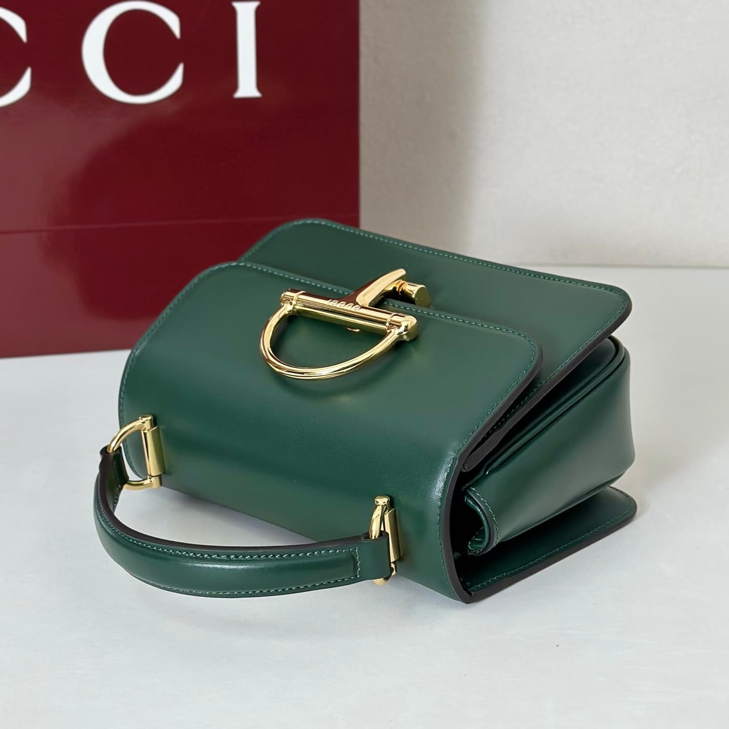 Gucci Siena small top handle bag 855536 Green High