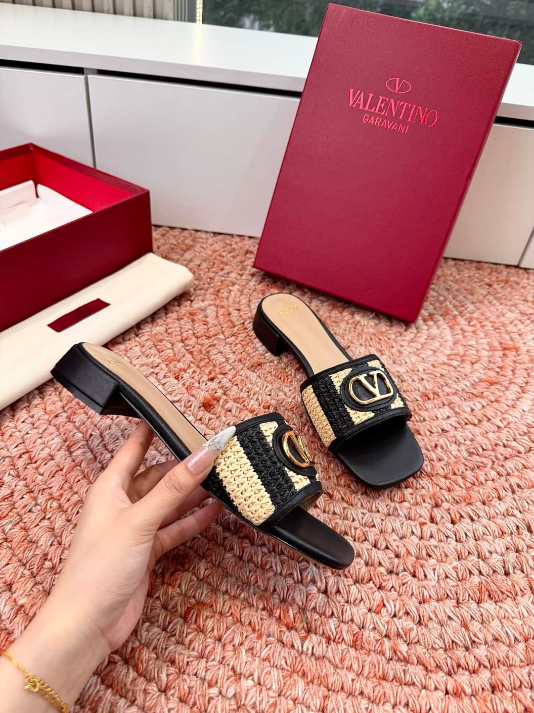 Valentino Garavani VLogo Signature Slide Sandals Women