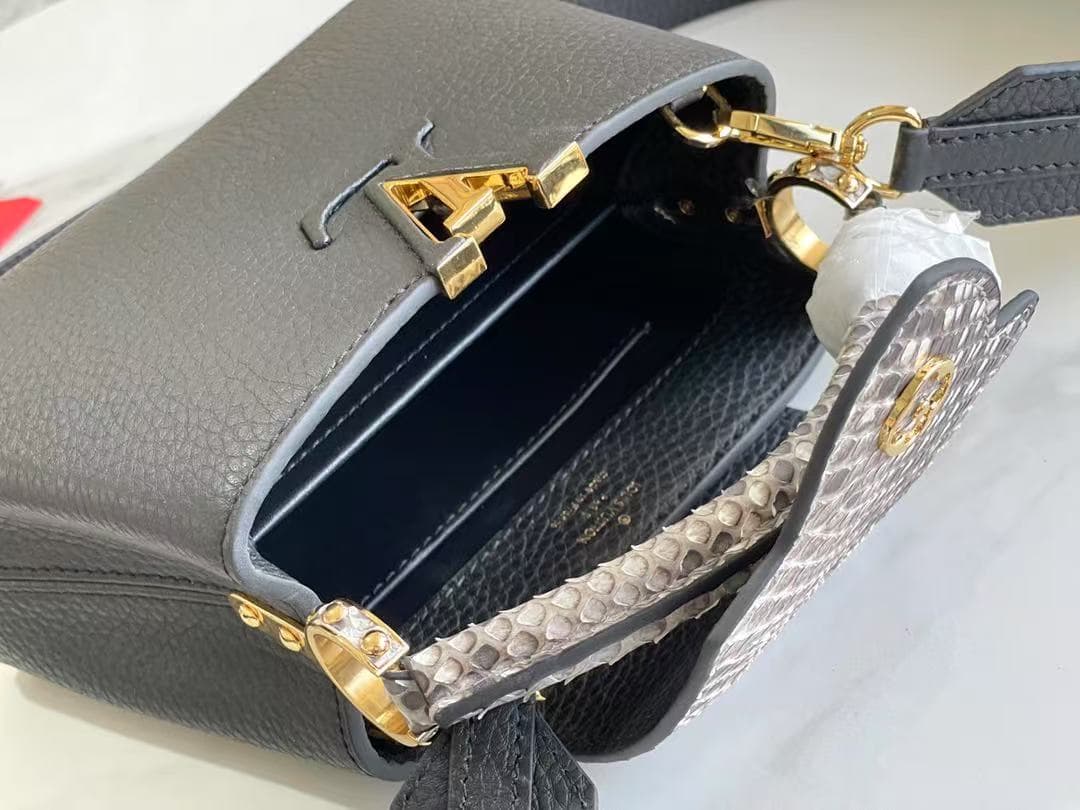 Louis Vuitton CAPUCINES Mini Taurillon Black M95509 Top