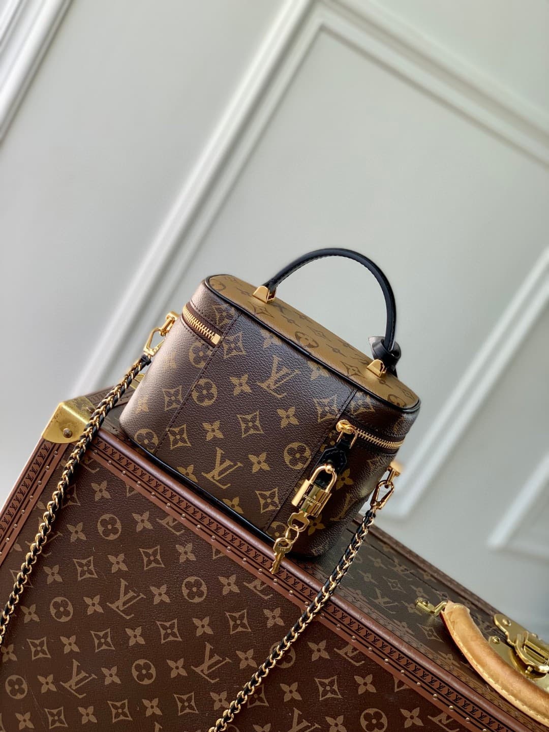 Louis Vuitton Vanity PM Bag Monogram and Reverse M47128 High