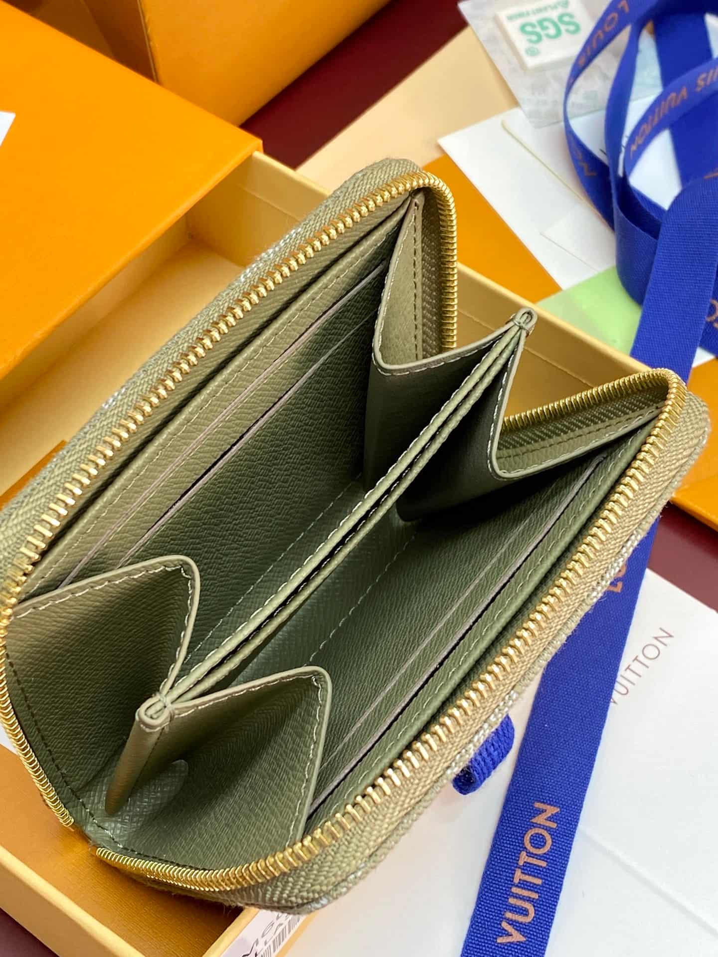 Louis Vuitton Lou Wallet Khaki Denim M60067 High