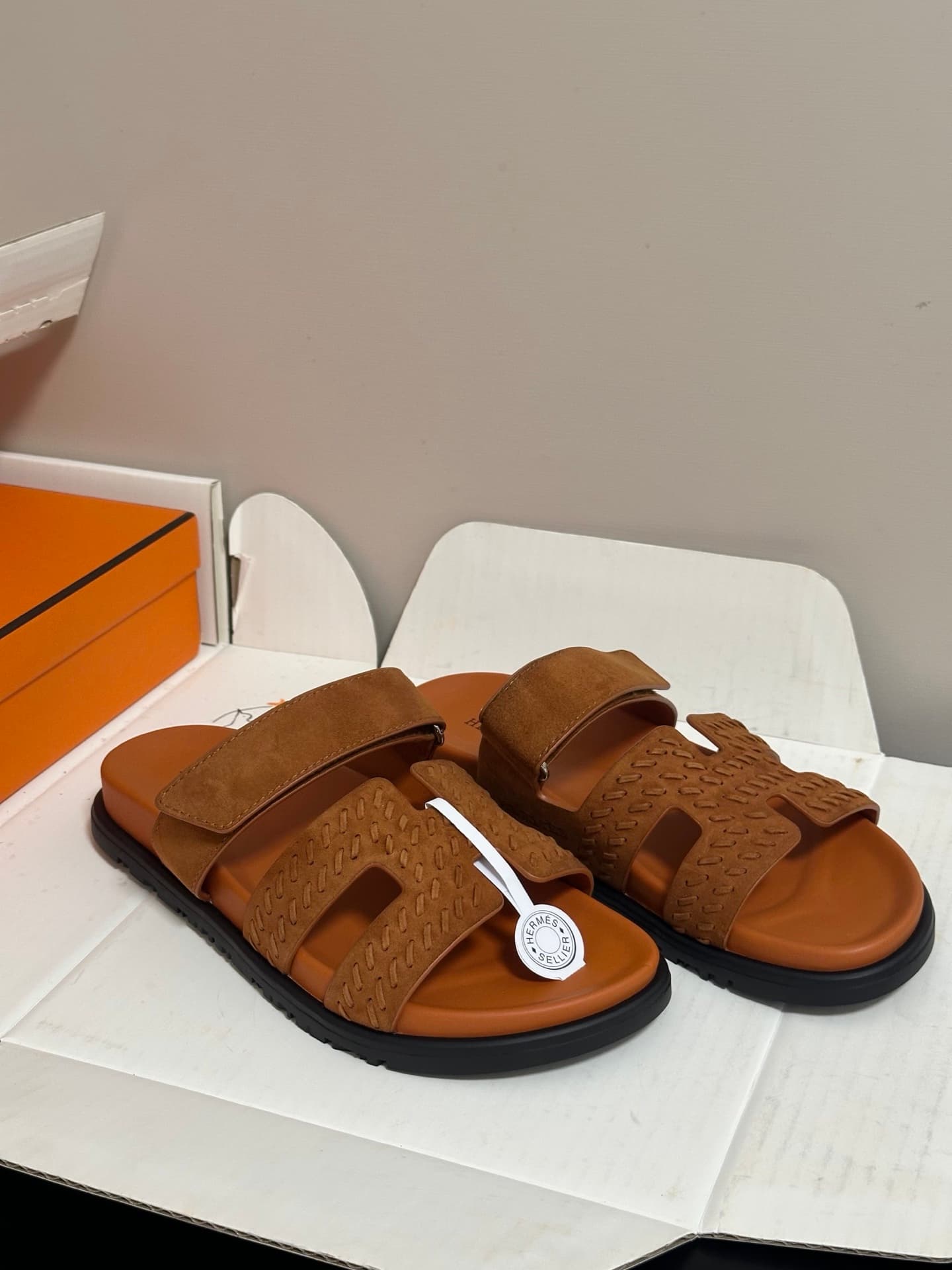 Hermès Chypre braided suede sandals Women