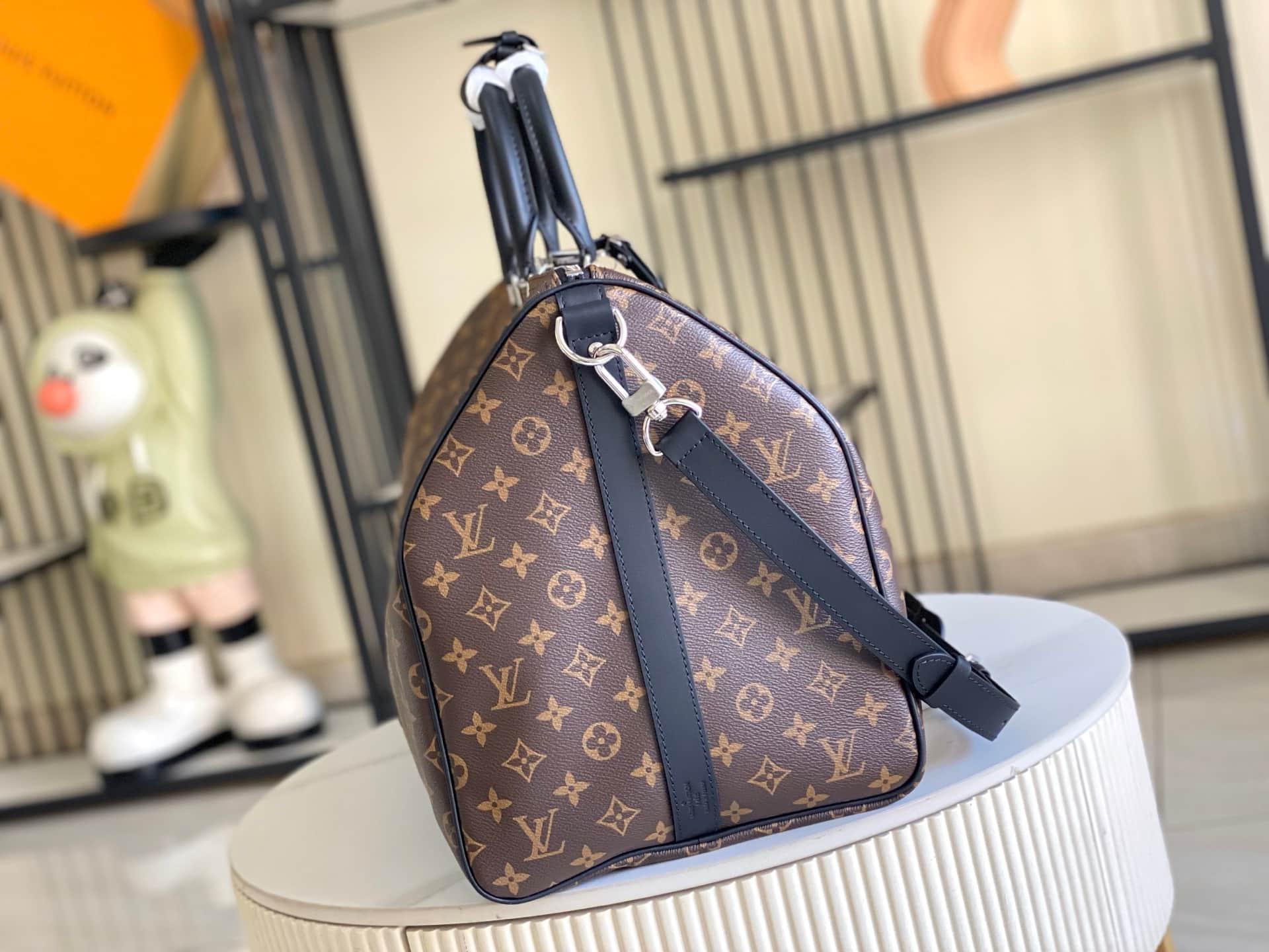 Louis Vuitton Keepall Bandoulière 55 MONOGRAM MACASSAR Canvas M56714 TOP