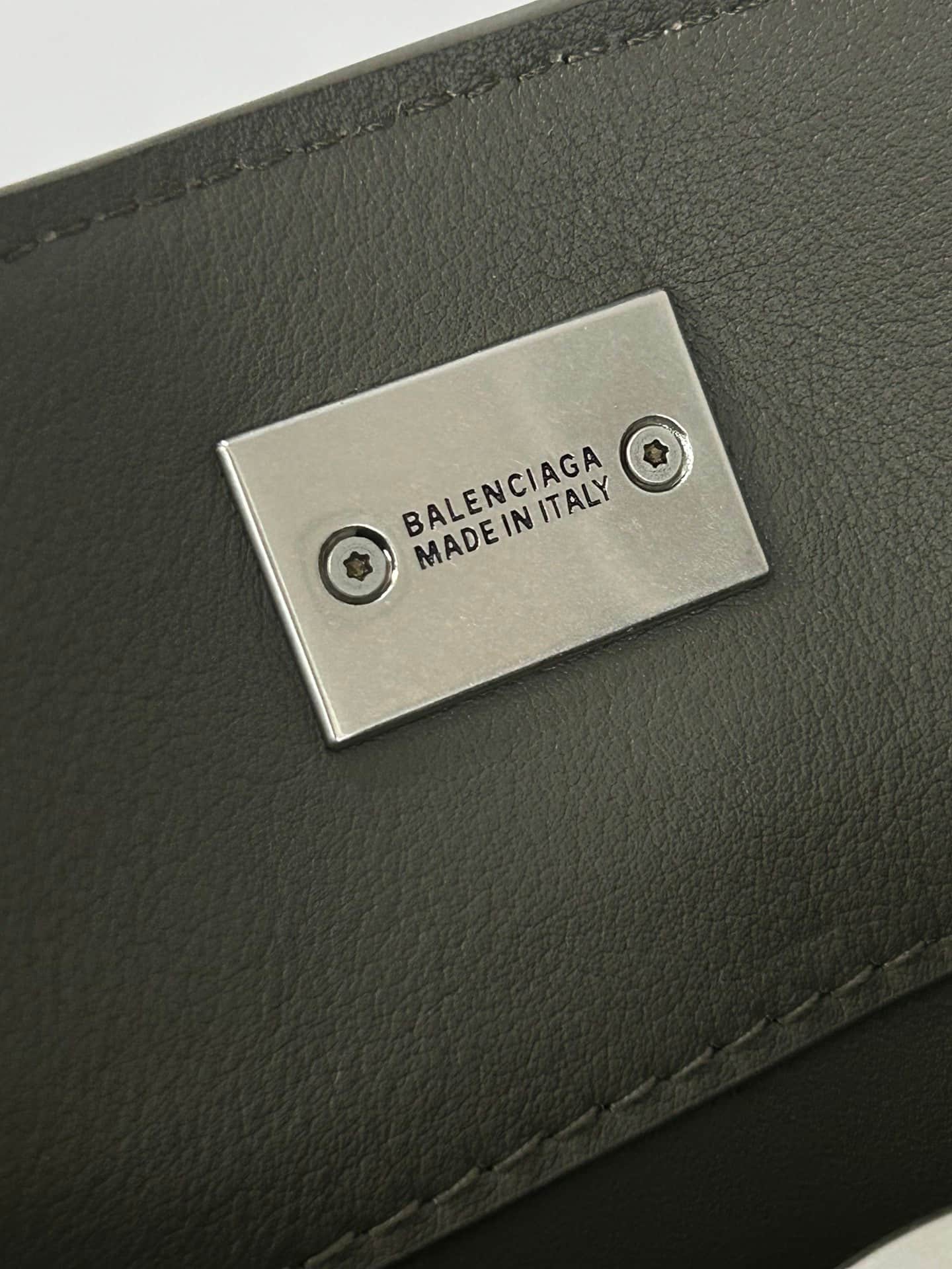 Balenciaga Rodeo Mini Bag in Khaki Leather With Silver-Tone Metal TOP