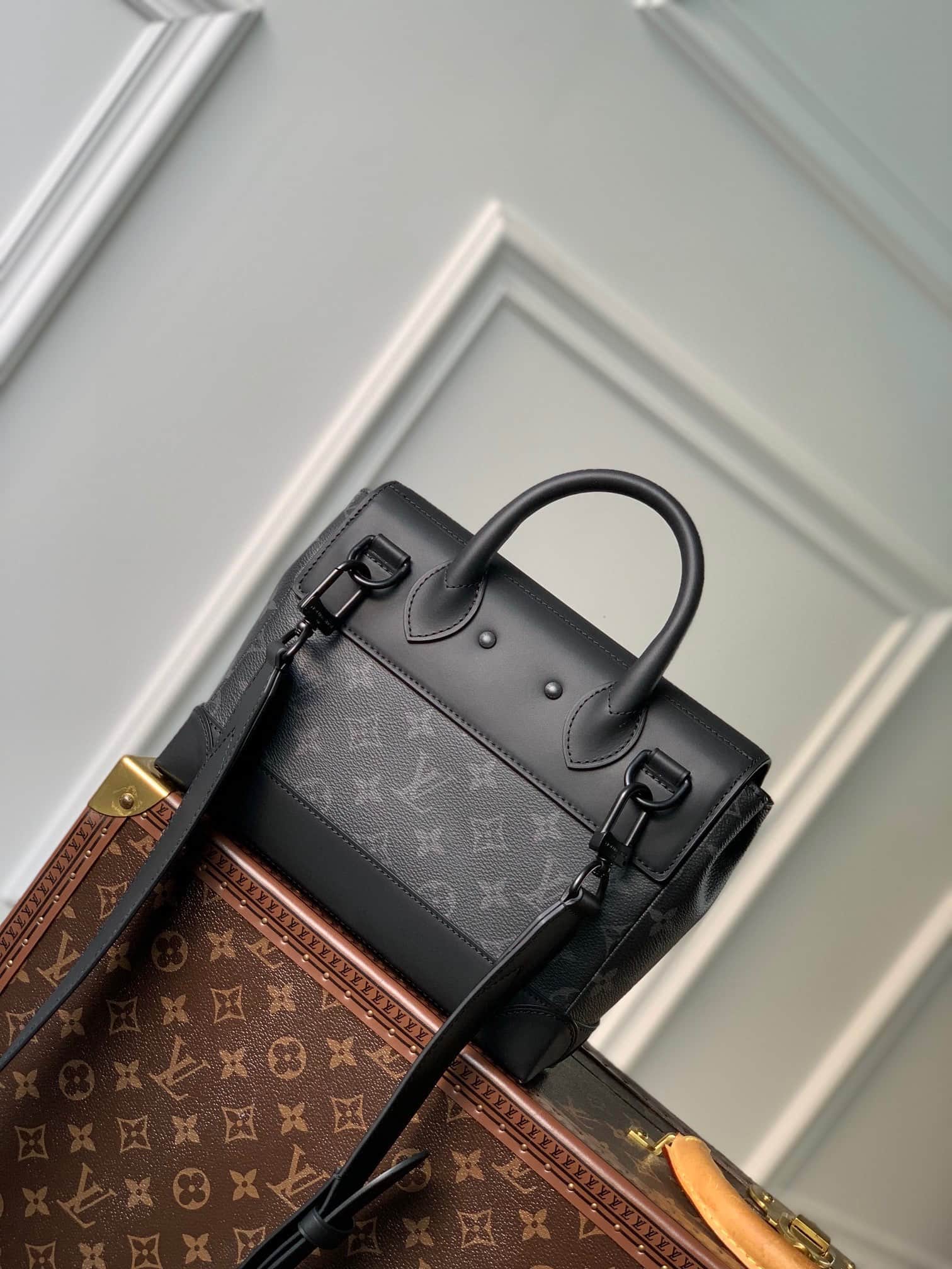 Louis Vuitton Steamer PM Monogram Eclipse coated canvas M46953 High