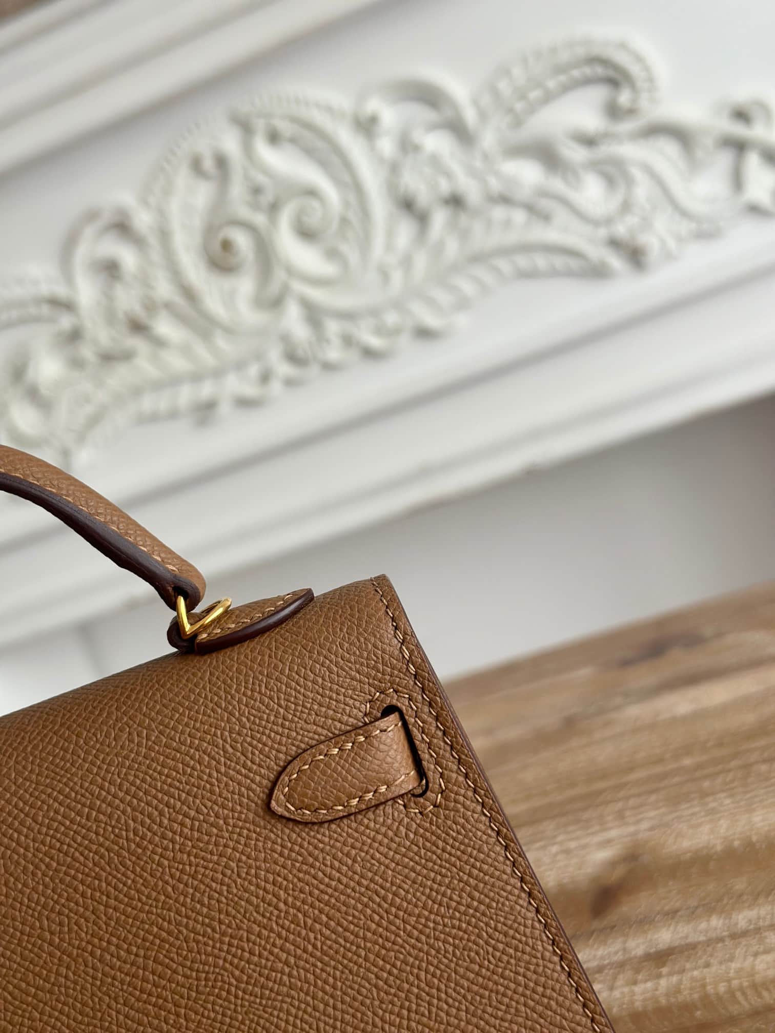 Hermes Kelly Mini II Bag Epsom Leather WAX Weimar High