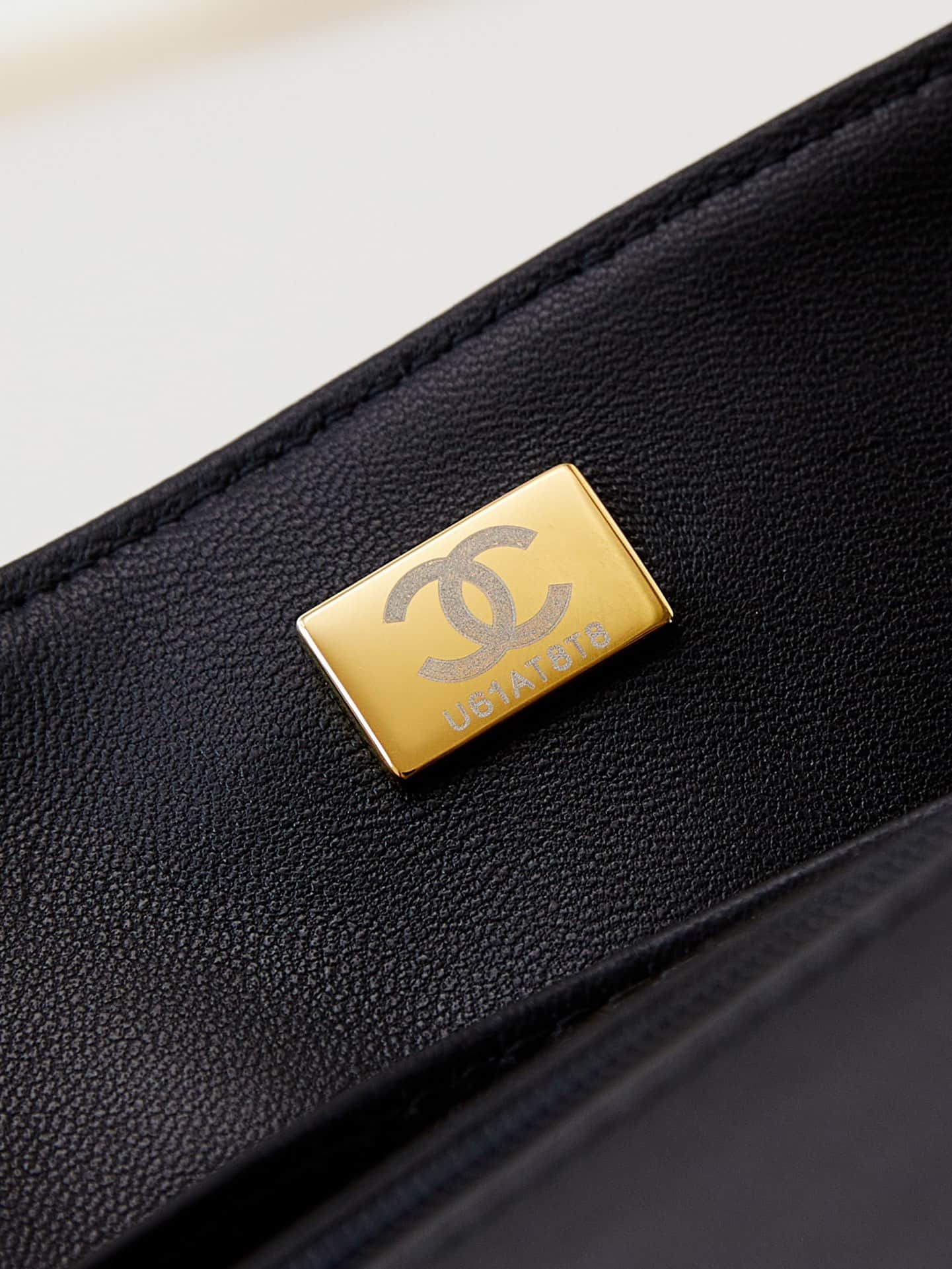 Chanel Mini Flap Bag with Top Handle Lambskin& Gold-Tone Metal Black AS4924 A