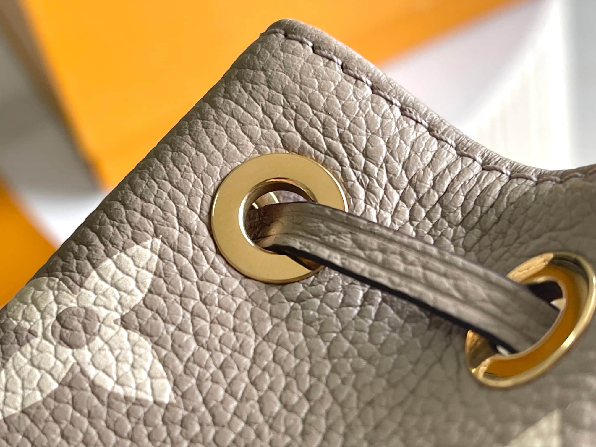 Louis Vuitton Nano Noé Tourterelle Gray / Cream Monogram Empreinte leather M46291 TOP
