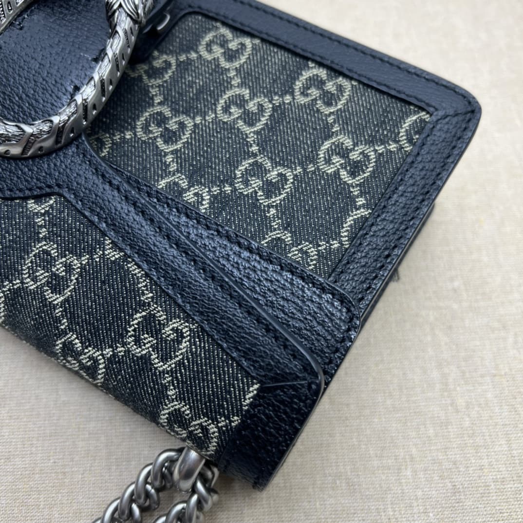 DIONYSUS MEDIUM RECTANGULAR BAG 499623 Denim Black high