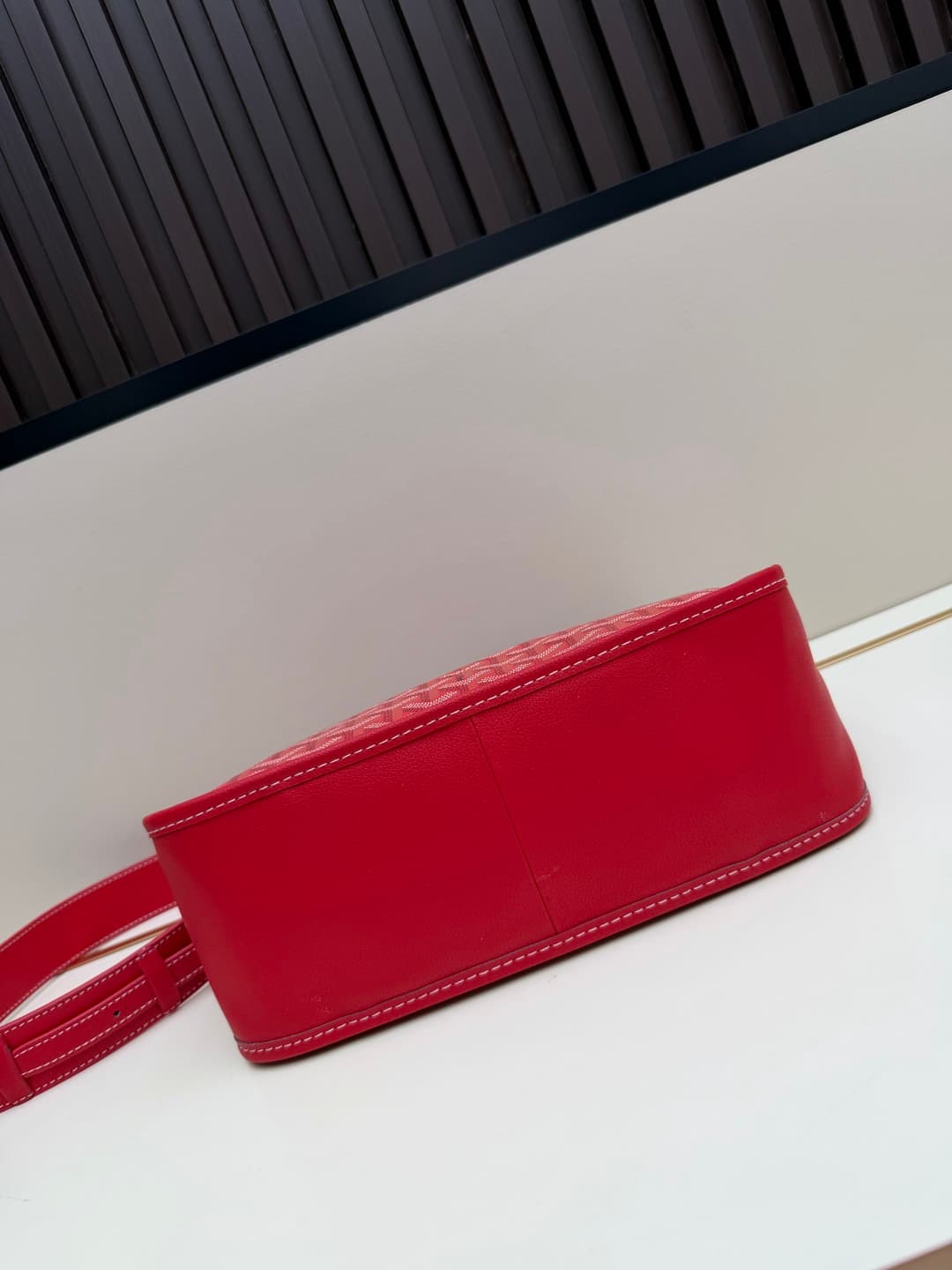Goyard Musette PM bag in red Goyardine canvas Mid
