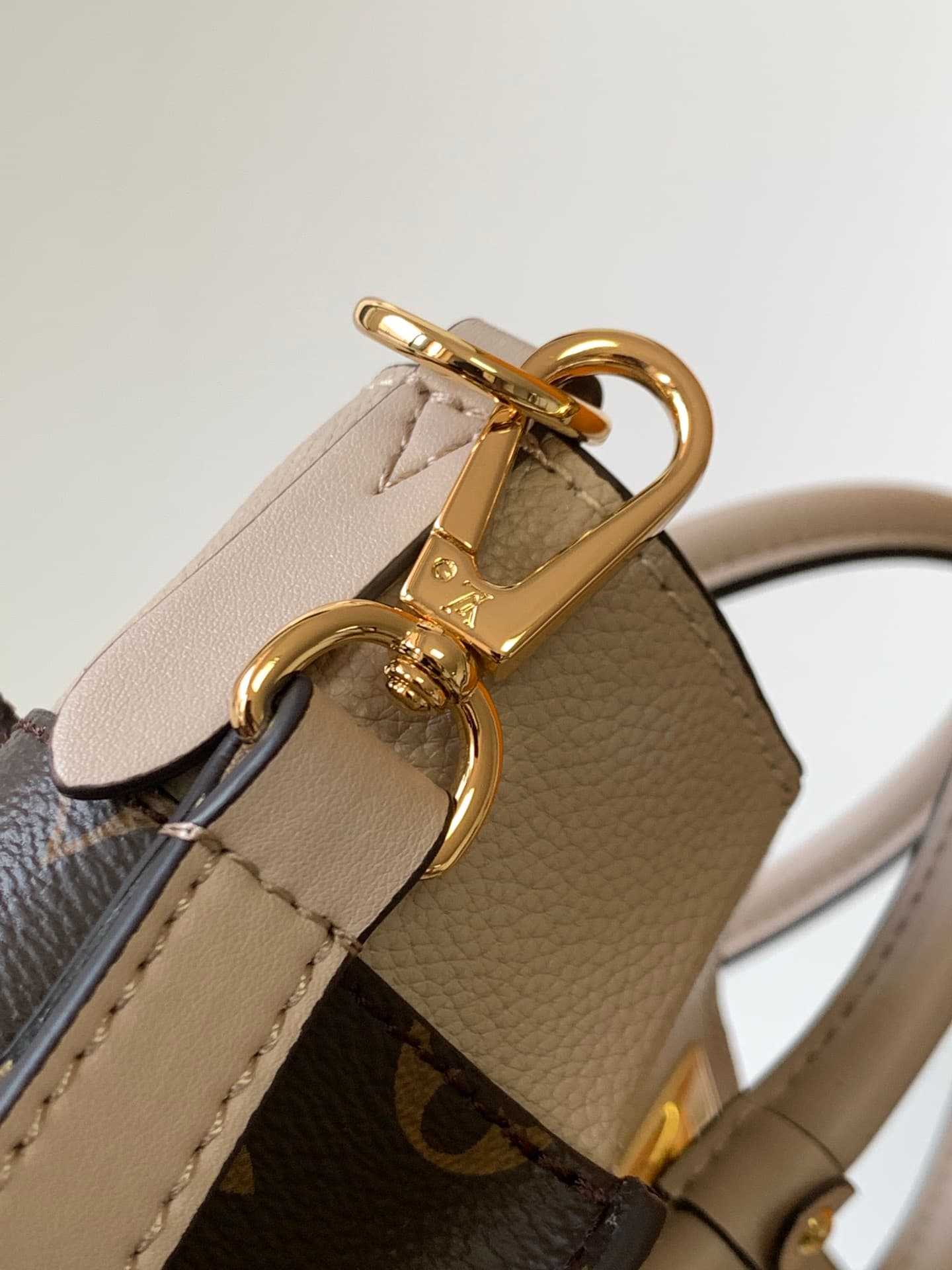 Louis Vuitton On My Side PM Greige Monogram coated canvas and calf leather M57729 High