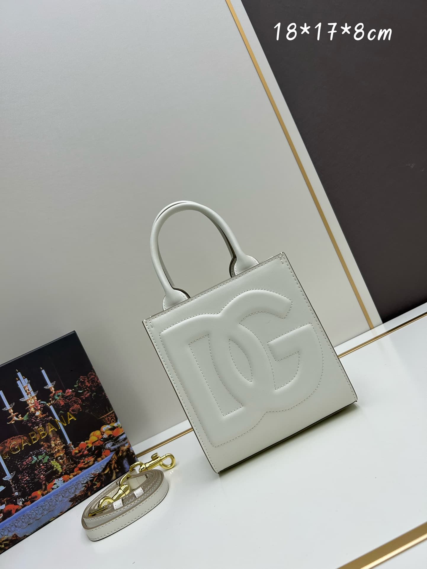 Dolce & Gabbana Mini DG Daily Tote Bag White Calfskin High