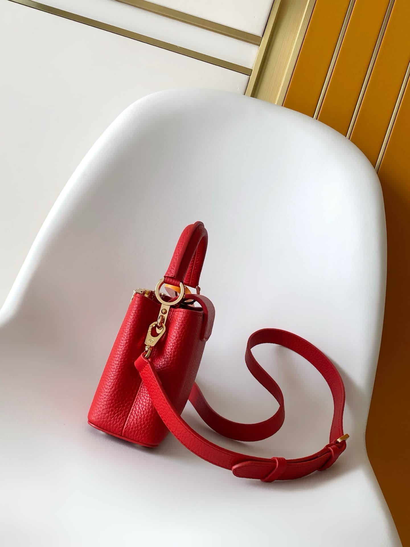 Louis Vuitton Capucines Mini Lipstick Red Taurillon leather M28999 TOP