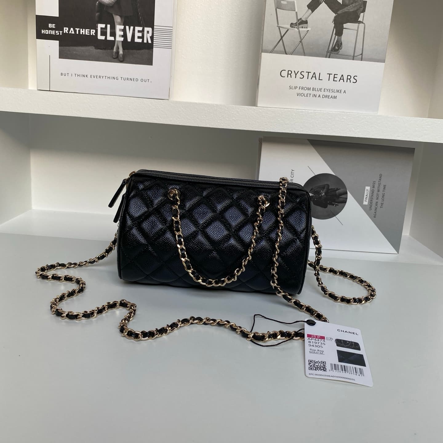 Chanel Classic Clutch with Chain Grained Calfskin & Gold-Tone Metal Black AP4474 High
