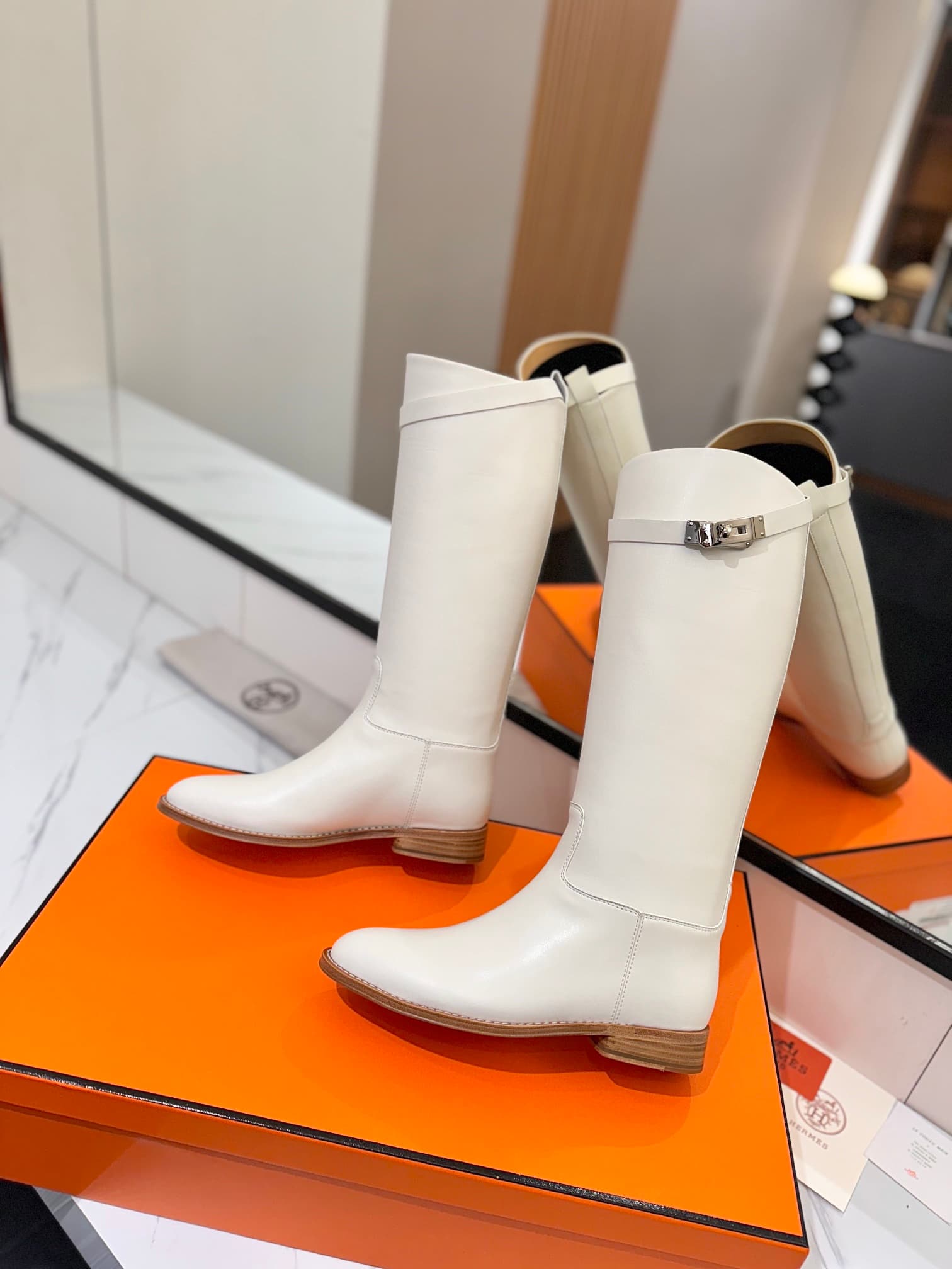 Hermes Kelly Jumping Boots Shoes Women