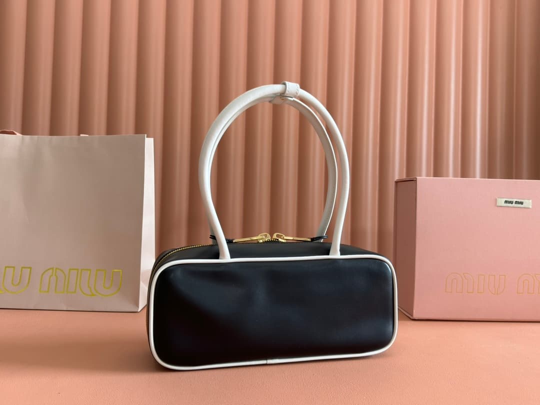 Miu Miu Contrast Beau Bag Black/White 5BB173 TOP