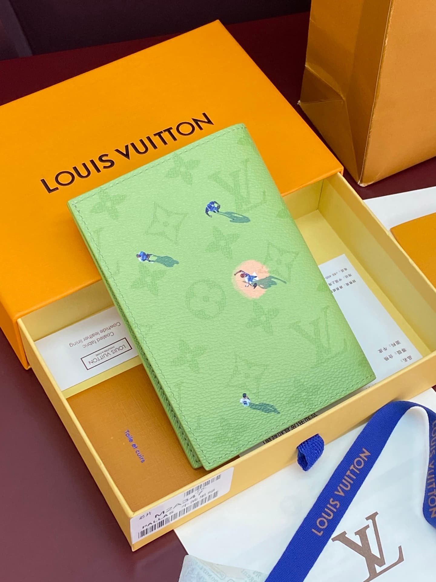 Louis Vuitton Passport Cover Baseball Green Monogram coated canvas M2A347 High