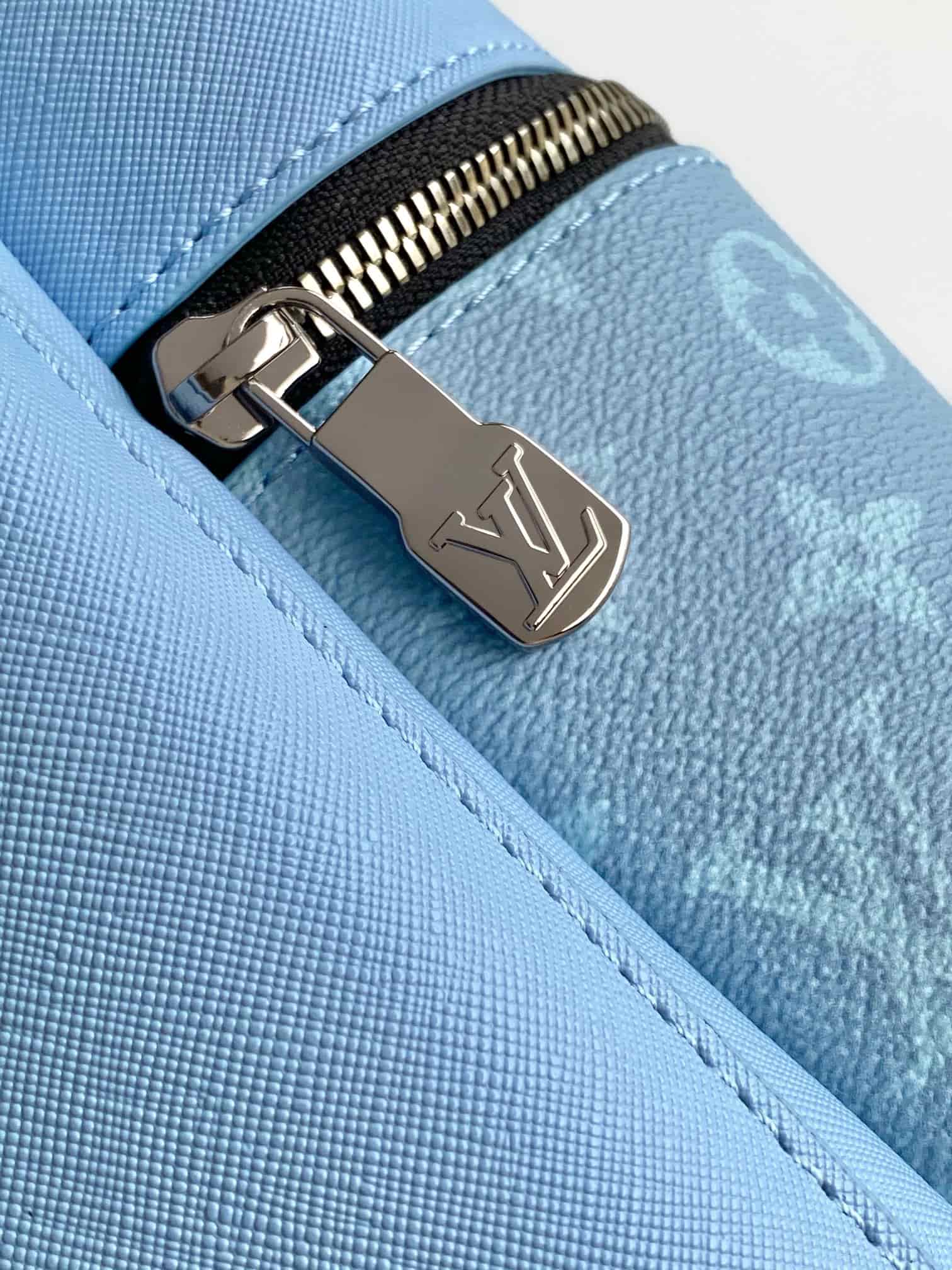 Louis Vuitton Taigarama Discovery Backpack Blue Denim M14072 High