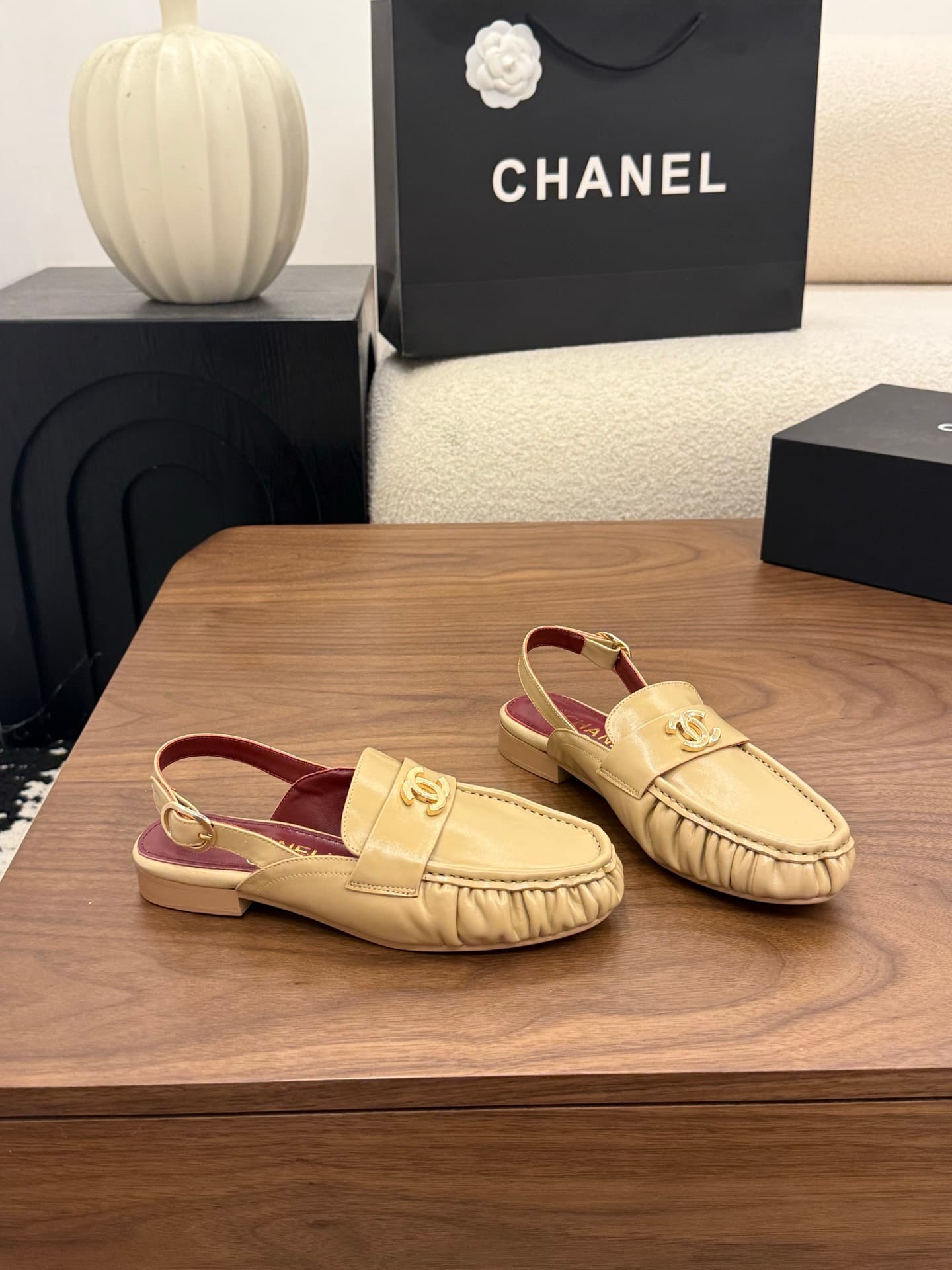 Chanel Slingback Loafer Shoes Women