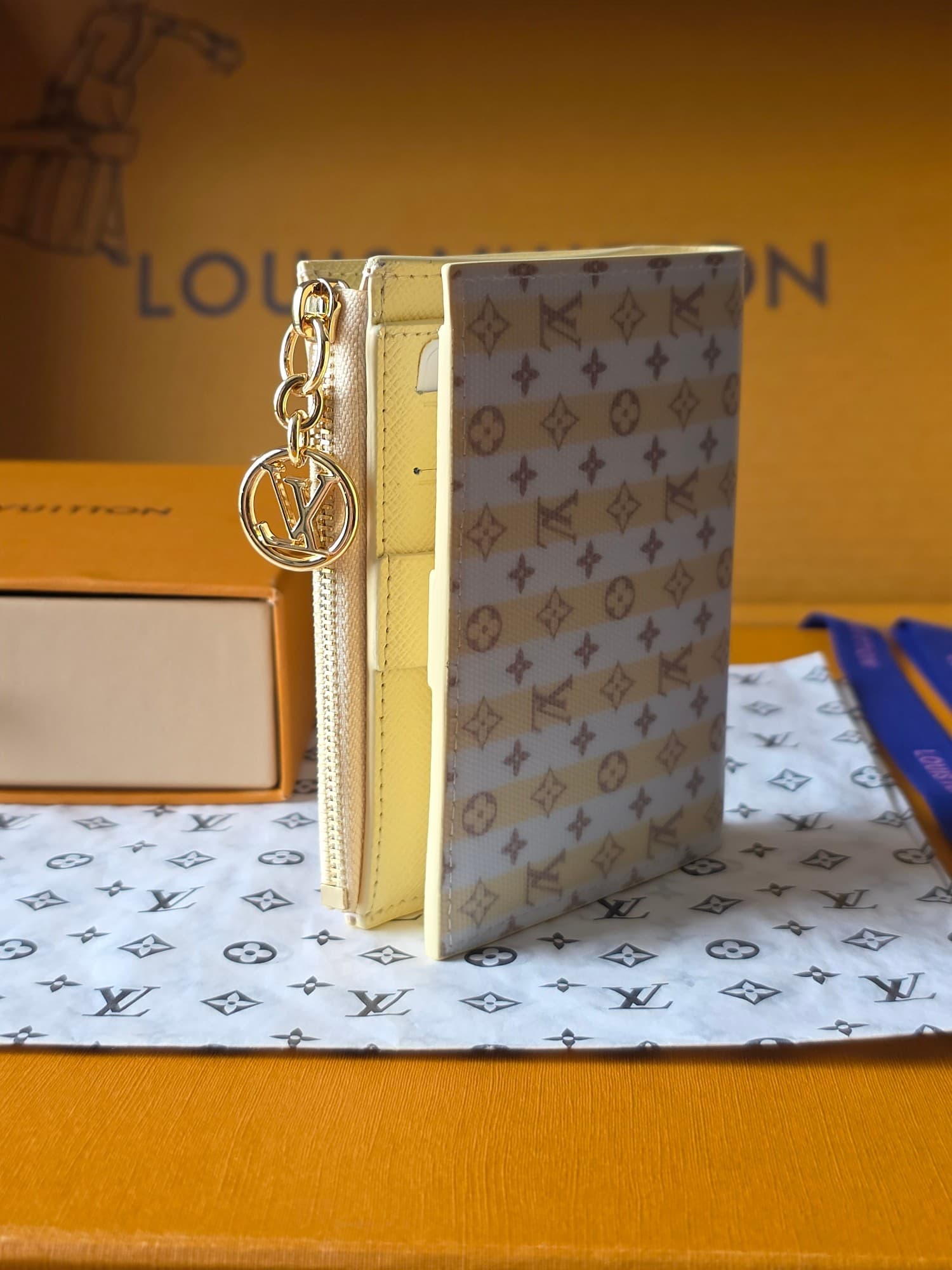 Louis Vuitton Lisa Wallet LV Stamp Banana Coated canvas M29455 High