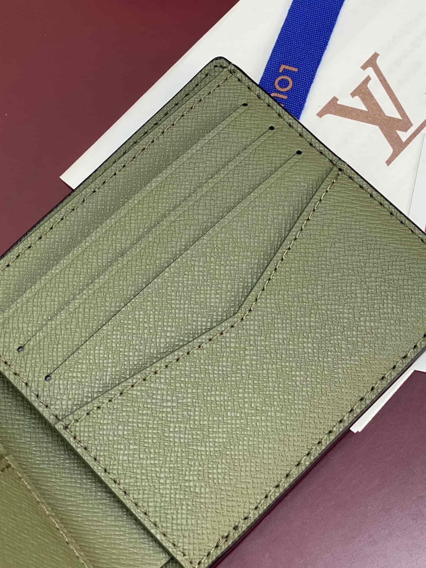 Louis Vuitton Slender Wallet Khaki Green Monogram Eclipse coated canvas M28644 High