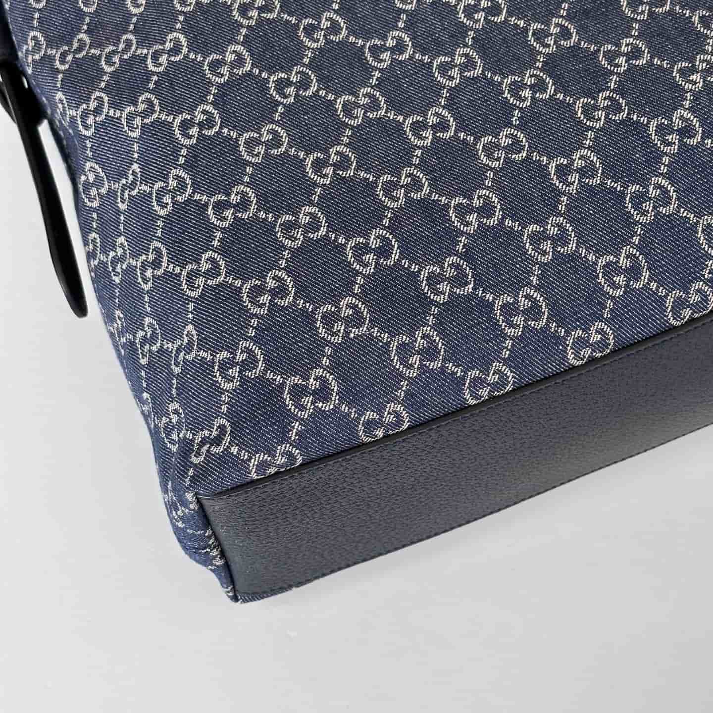 Gucci Beatrix large tote bag 850546 Dark Blue GG canvas High