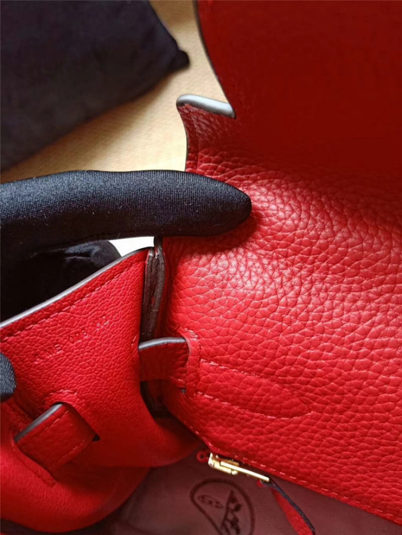 Hermes Kelly 25/28 Retourne Bag Calfskin In Red High