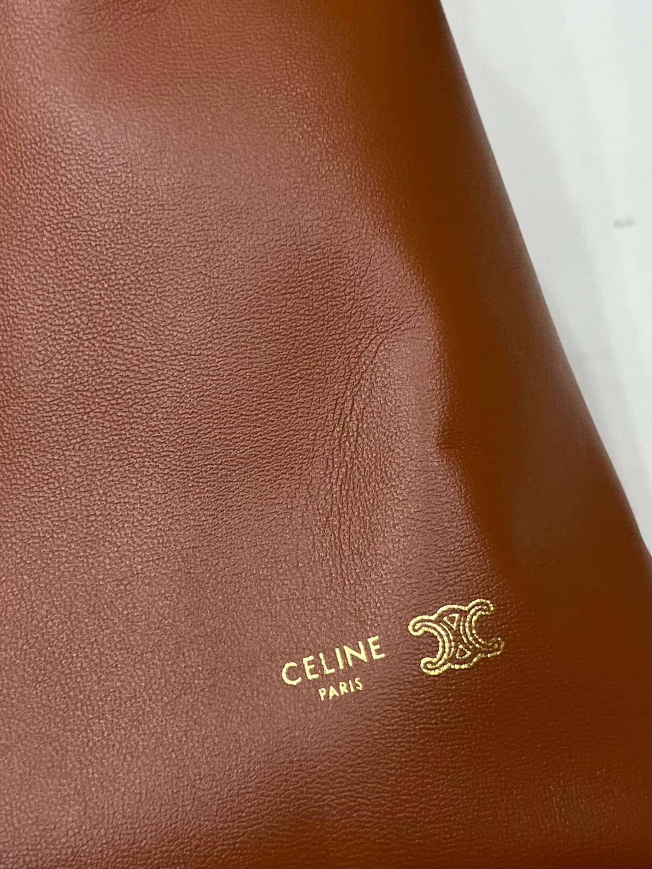 Celine SMALL CRYSTAL POUCH IN LAMBSKIN SOFT TAN High